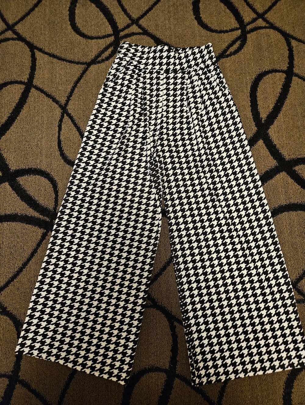 Black & White Wide Leg Trousers